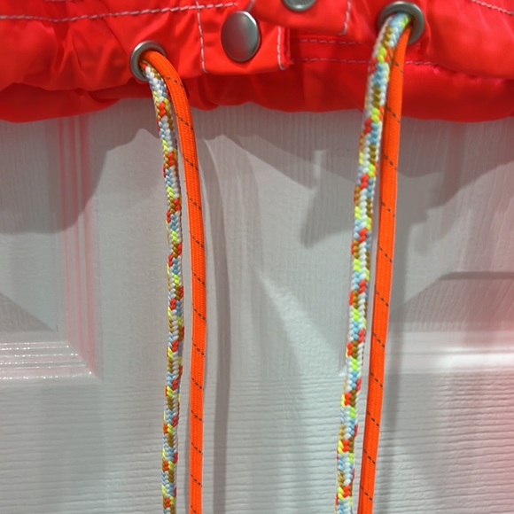 Bright orange cropped nylon jacket from urban outfitters - Picture 5 of 8